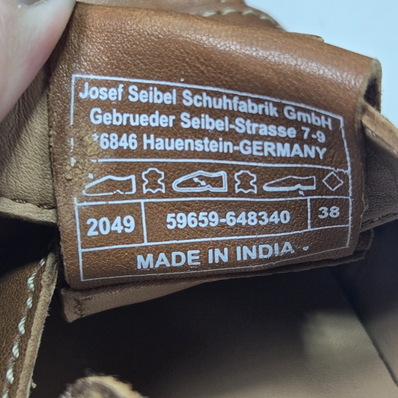 Josef Seibel Brown Women's Fergey 59 Fisherman Leather Sandal Shoes Size 7-7.5 - Picture 9 of 10